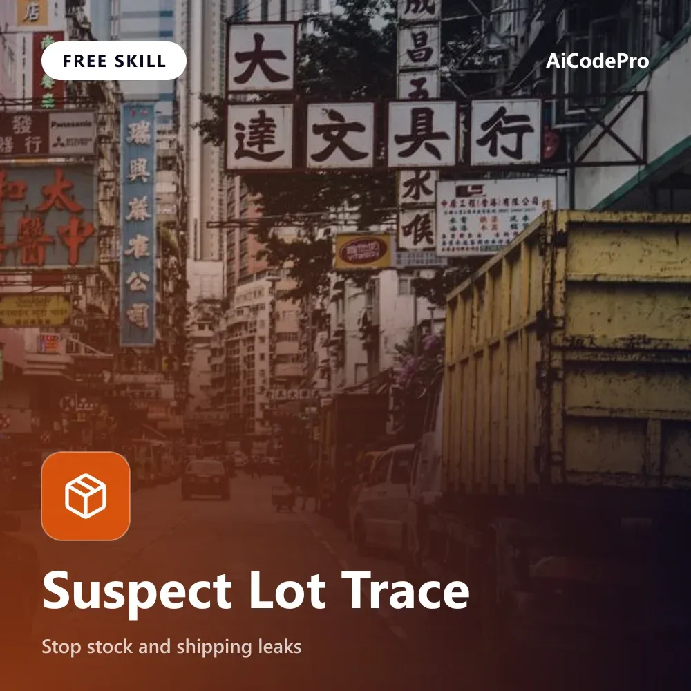 Suspect Lot Trace Skill