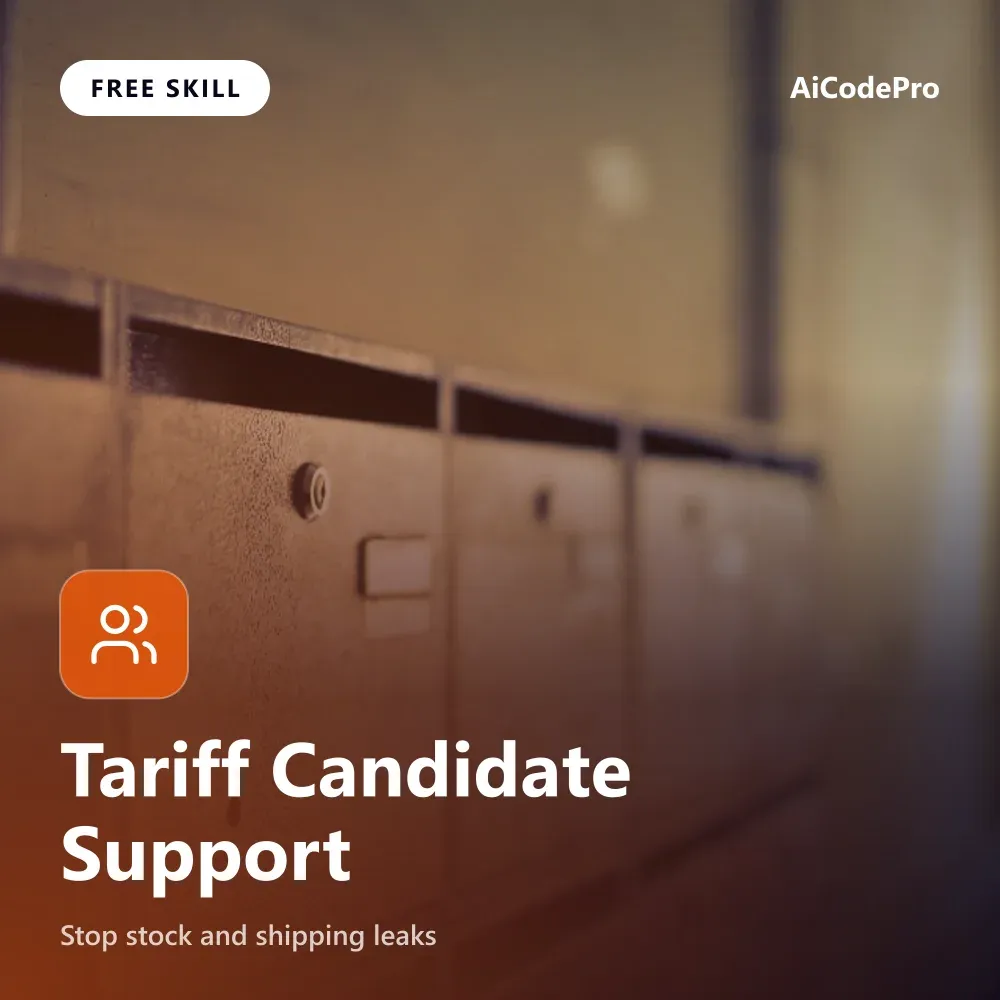 Tariff Candidate Support Skill