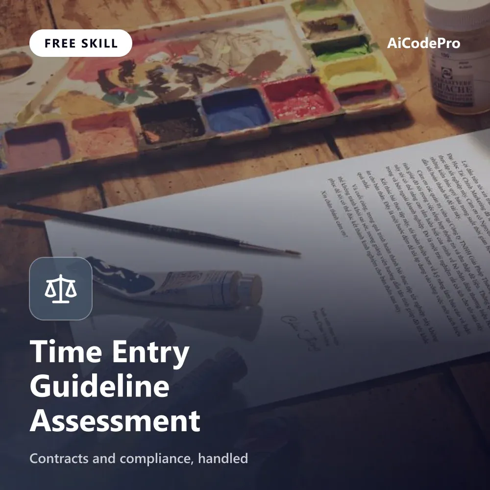 Time Entry Guideline Assessment Skill