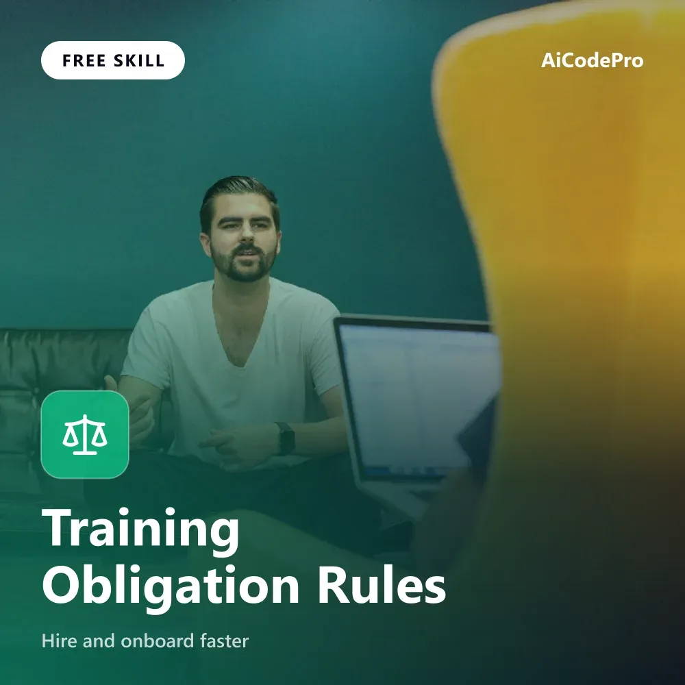 Training Obligation Rules Skill