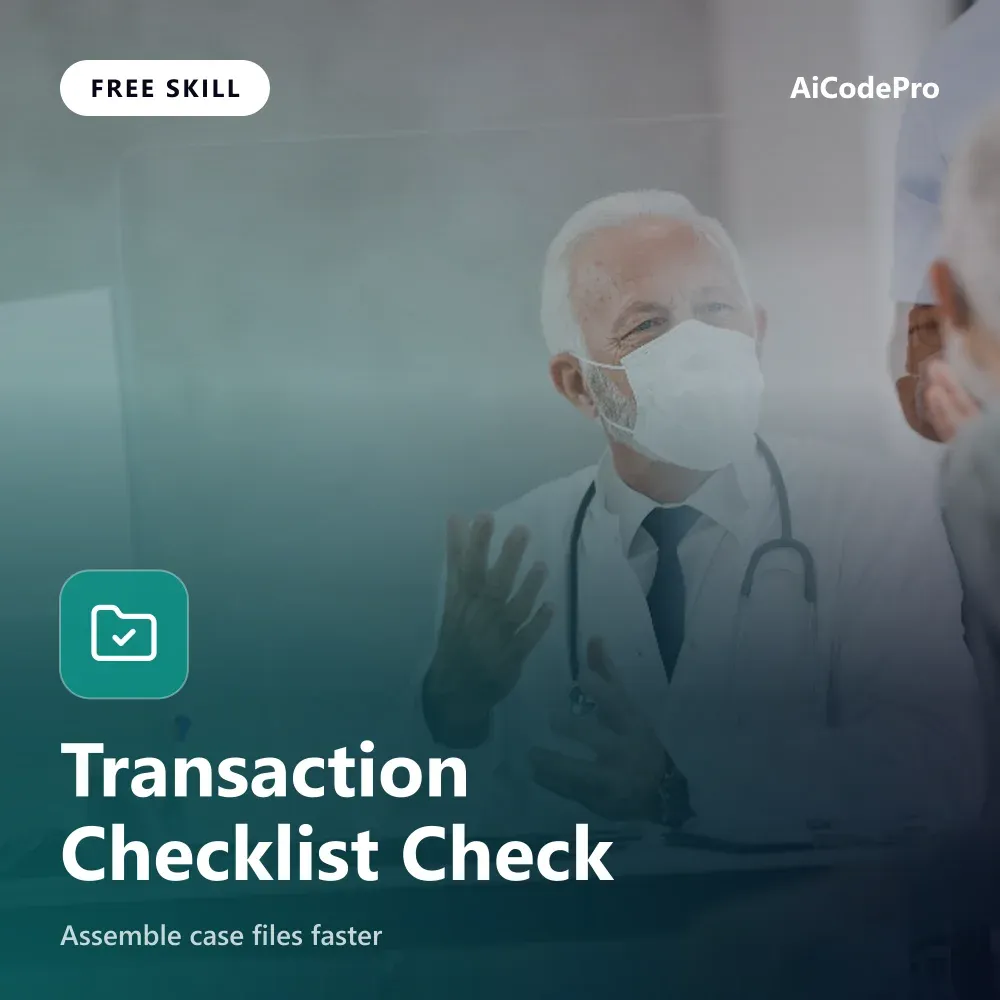 Transaction Checklist Check Skill