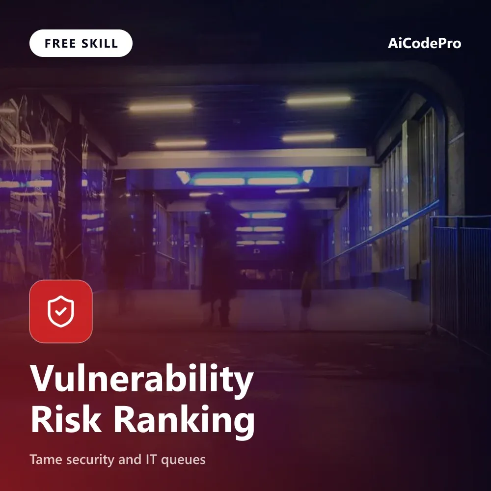 Vulnerability Risk Ranking Skill
