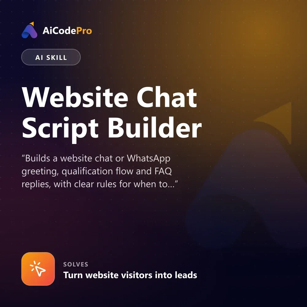 Website Chat Script Builder Skill