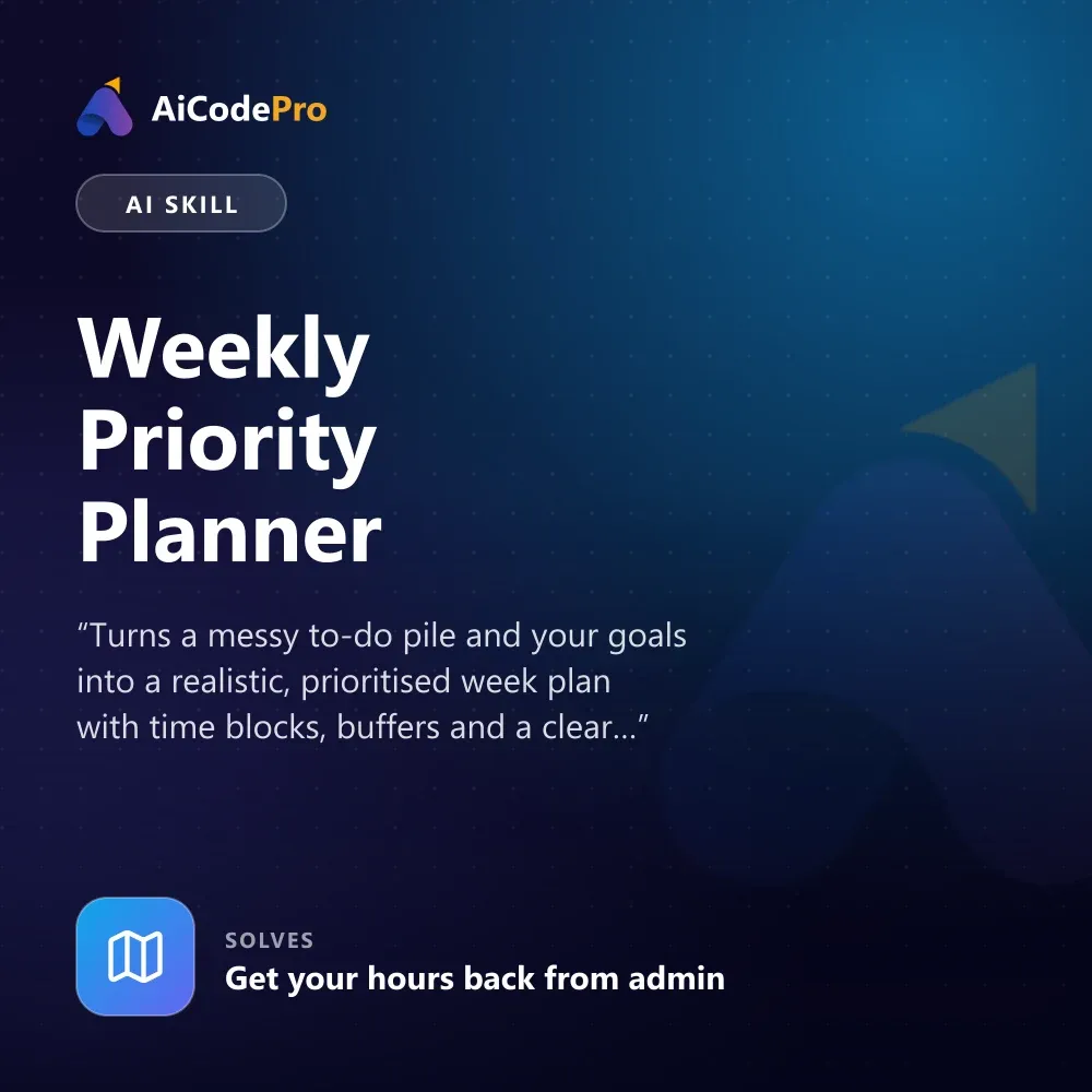 Weekly Priority Planner Skill