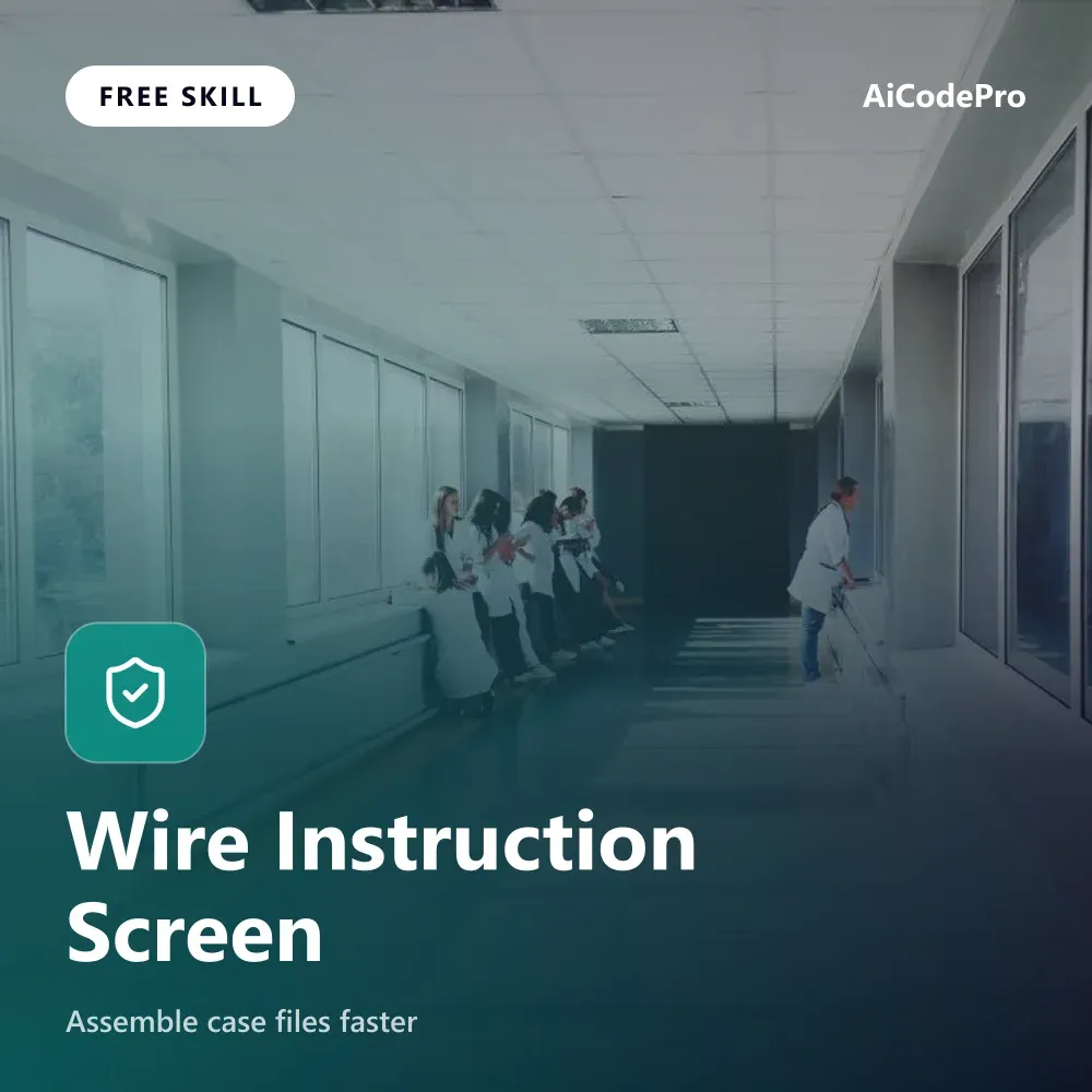 Wire Instruction Screen Skill