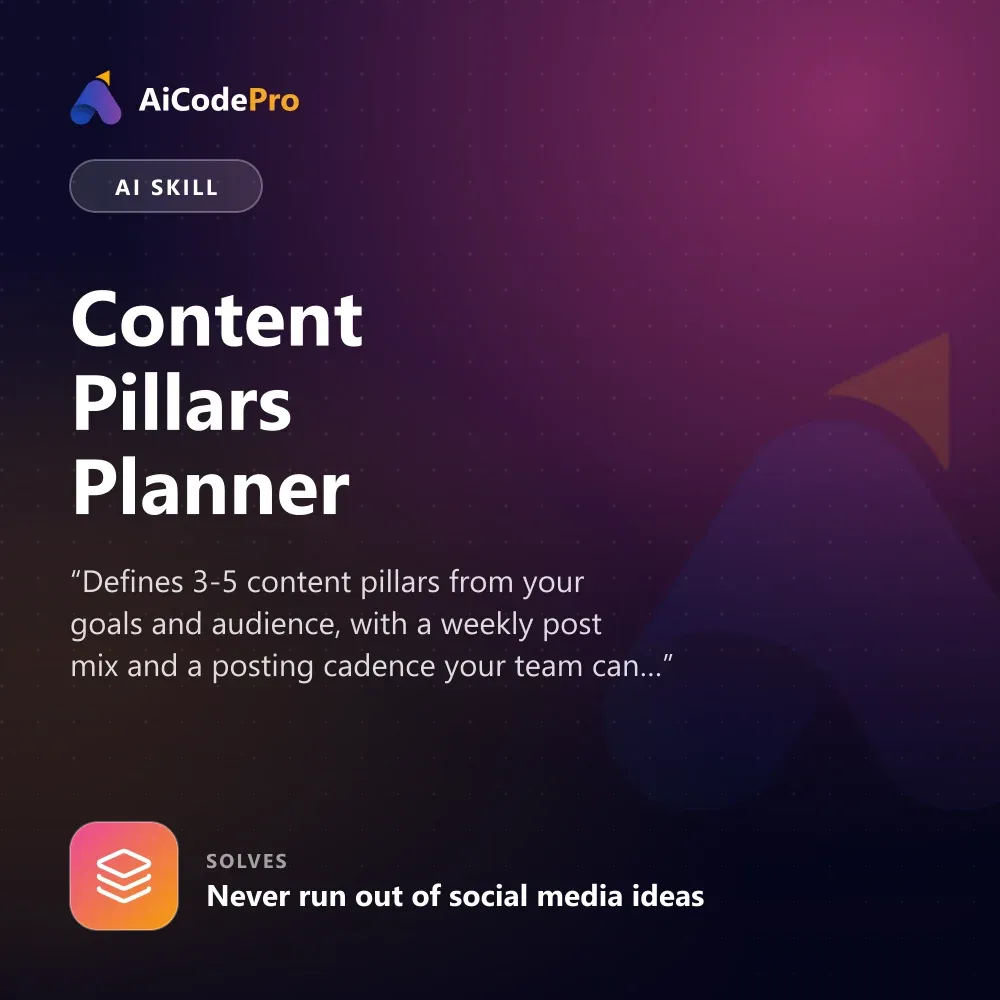 Content Pillars Planner Skill