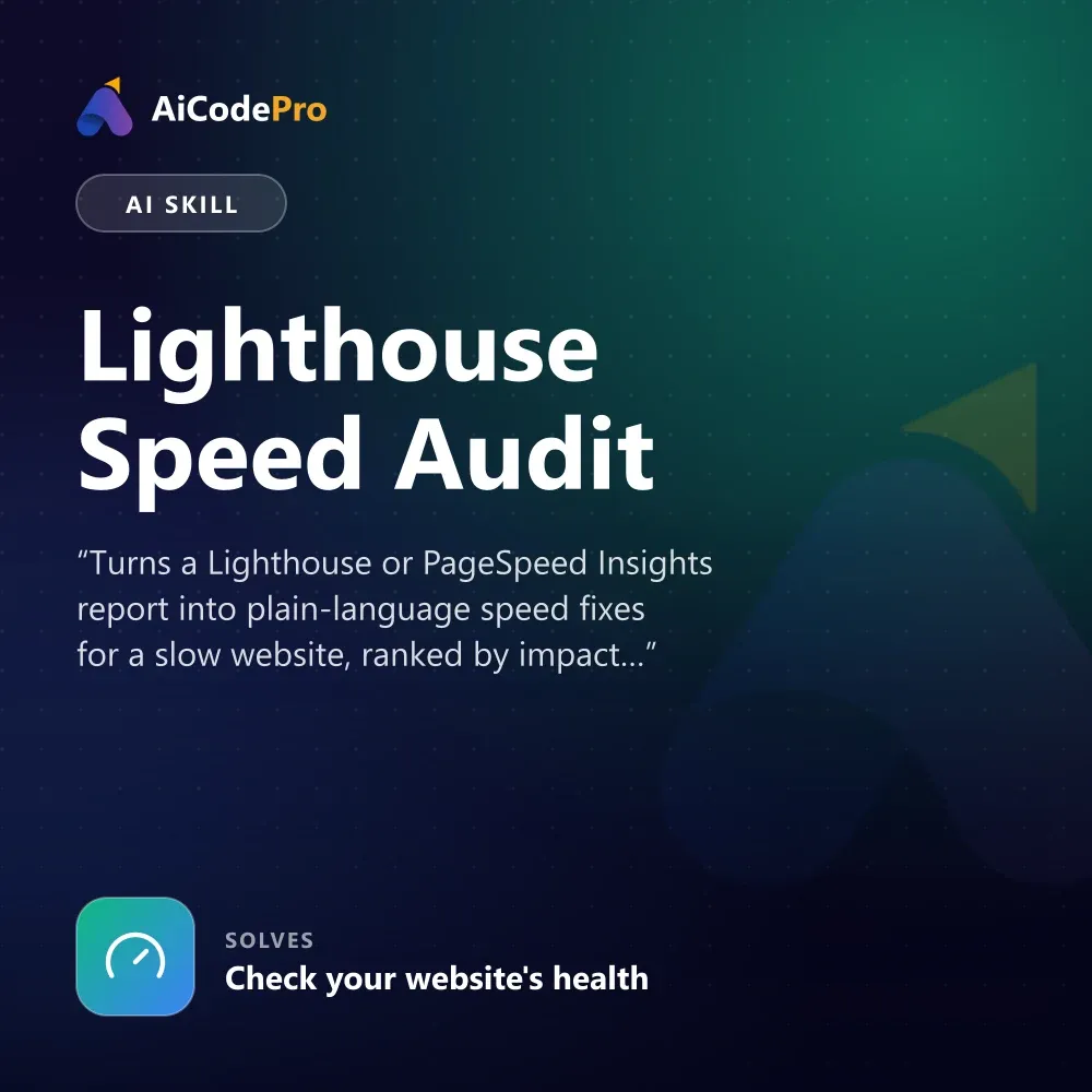 Lighthouse Speed Audit Skill
