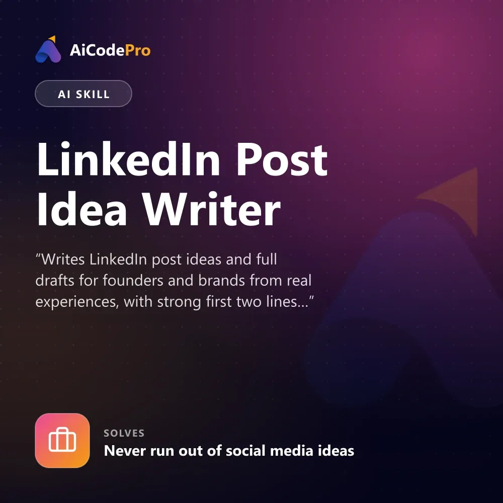 LinkedIn Post Idea Writer Skill