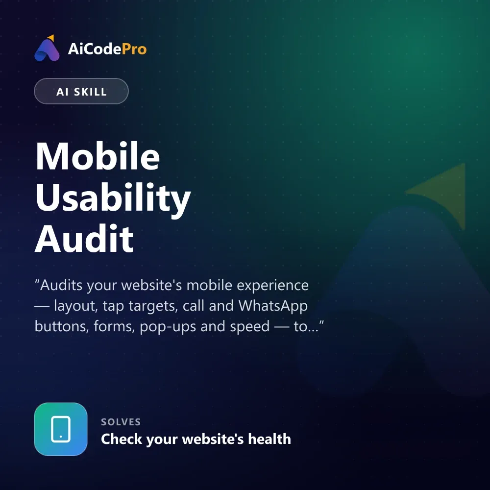 Mobile Usability Audit Skill