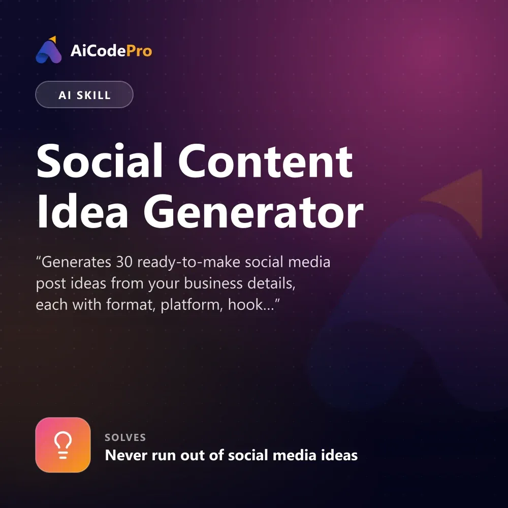 Social Content Idea Generator Skill